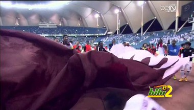صور : احتفالات منتخب قطر بالتأهل الى النهائي