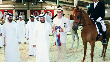 سلطان بن زايد يشهد ختام بطولة جمال الخيول العربية