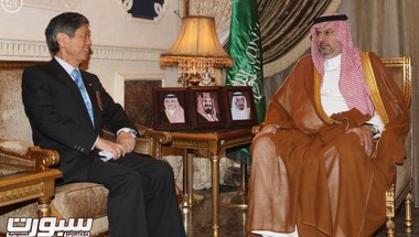 الأمير عبدالله بن مساعد يستقبل نائب رئيس الحزب الحاكم الياباني