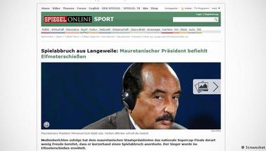 وقف مباراة سوبر موريتانيا يثير سخرية وسائل إعلام ألمانية