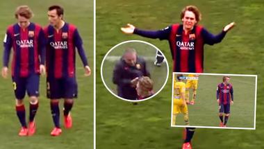بالفيديو.."ميسي الجديد" ينفجر غضباً في وجه مدرب برشلونة