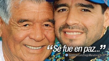 مارادونا يشكر كل من واساه في وفاة والده