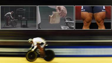 بالفيديو...تحدٍّ غريب...درّاج عالمي يُشغل آلة تحميص بسرعة قدميه!