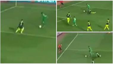 مدافع أرسنال يسقط بسهولة أمام لاعب برازيلي (فيديو)