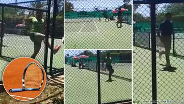 (فيديو) لاعب تنس إيراني يلاحق الحكم من أجل ضربه!