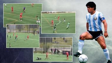 (فيديو) لاعب مغمور يُسجل هدفاً مُذهلاً على طريقة مارادونا