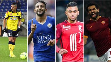 الجزائري محرز والمغربي بوفال يتصدران قائمة أفضل اللاعبين العرب