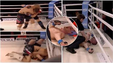 (فيديو)...كسر يده نصفين في مباراة "MMA"!