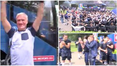 (فيديو)مفاجأة أسعدت المنتخب الفرنسي عند عودته إلى مقر إقامته