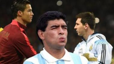 مارادونا يرى نفسه متفوقا على ميسي ورونالدو في صراع الكرة الذهبية