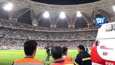 الهلال الأحمر يسعف 7 حالات من الجماهير في مباراة الأهلي والنصر