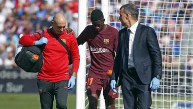 برشلونة يصدر بيانًا رسميًا بمدة غياب ديمبلي
