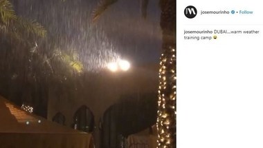 أمطار دبي على أنغام فيروز تفاجئ مورينيو