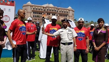شرطة أبوظبي تشارك في رفع شعلة الأولمبياد الخاص