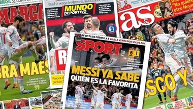 الصحف الإسبانية تتغنى بـ"التحفة الفنية" أمام الأرجنتين